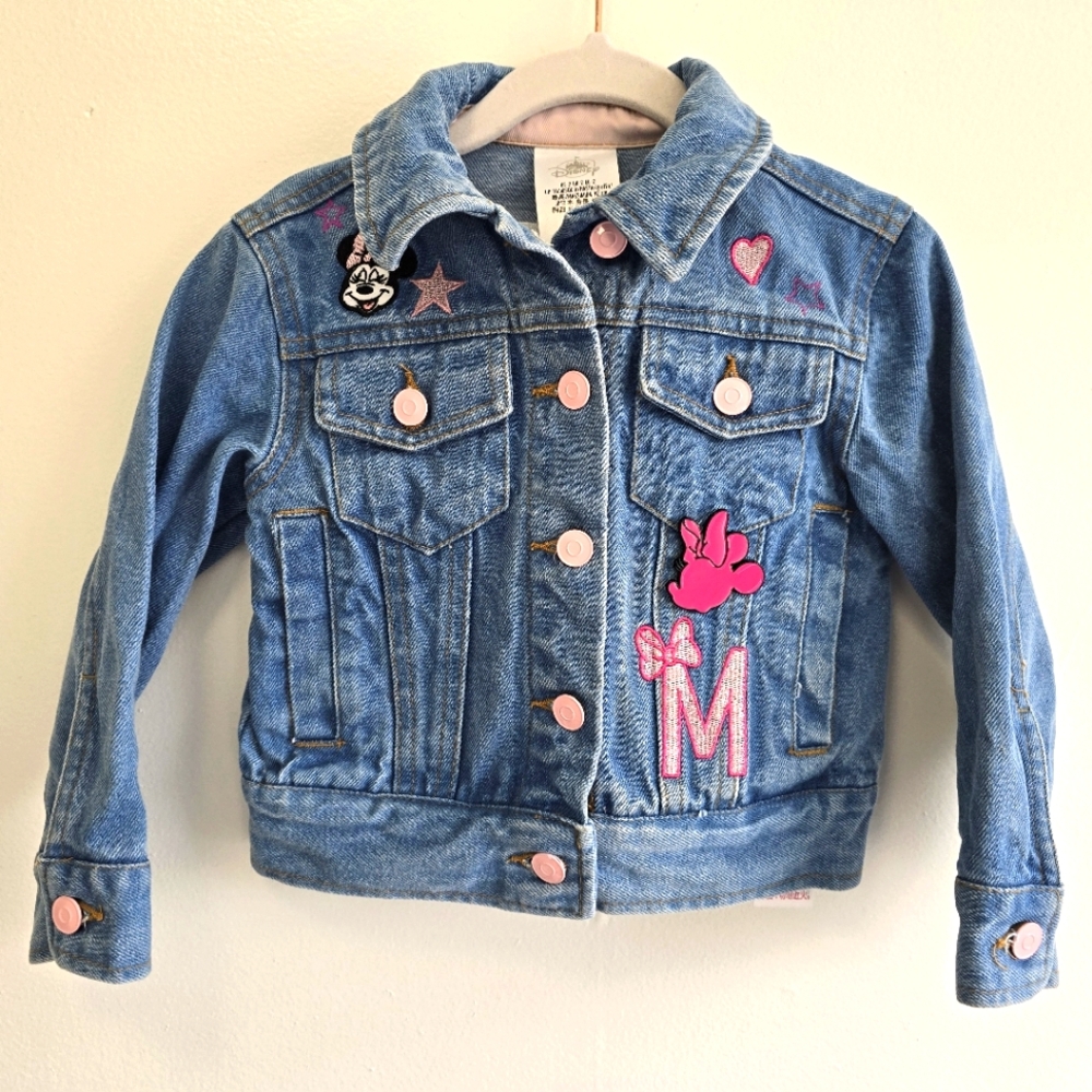Disney Toddler Girl Minnie Mouse Denim Jacket Size 2